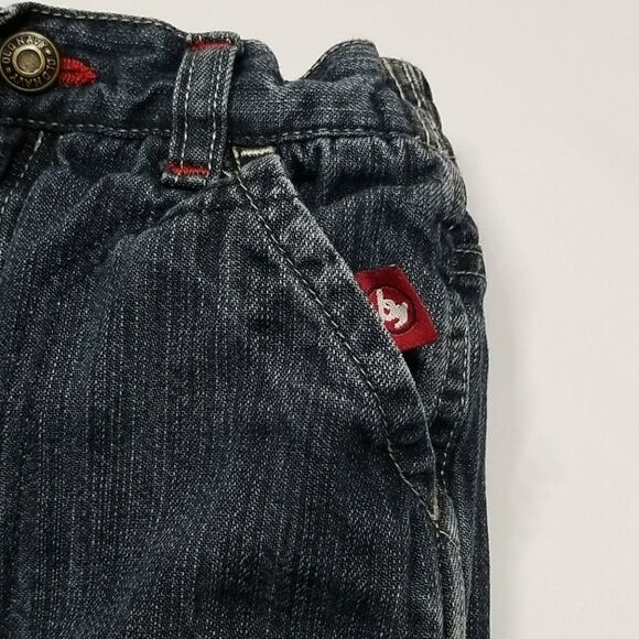 Old Navy Jeans Boys Toddler 5T Denim Fleece Lined Pockets Button Zip Closure - Picture 4 of 6